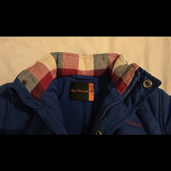 EUC; Ben Sherman Baby Quilted Winter Jacket; Size: Age 1-2; Concealed Hood; Blue - Picture 9 of 11